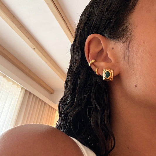 Tourmaline Gold Earrings