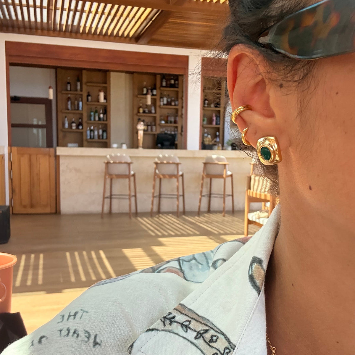 Tourmaline Gold Earrings