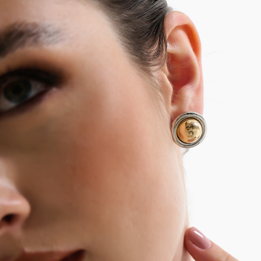 Removable Button Stud Earrings