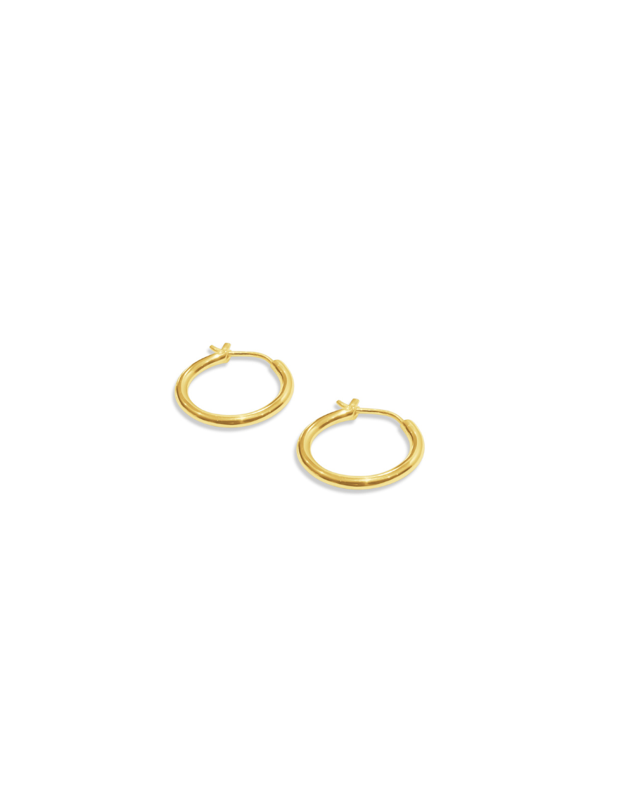 Medium Hoop Earrings in Gold