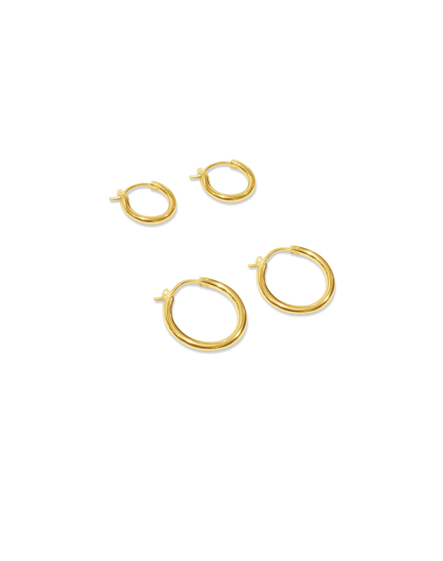 Medium Hoop Earrings in Gold