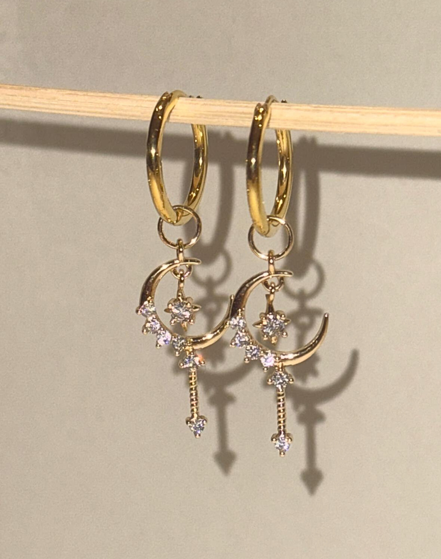 Medium Hoop Earrings in Gold