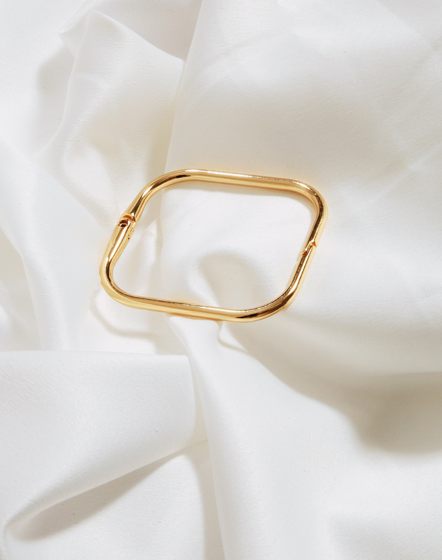 Square Bangle in Gold