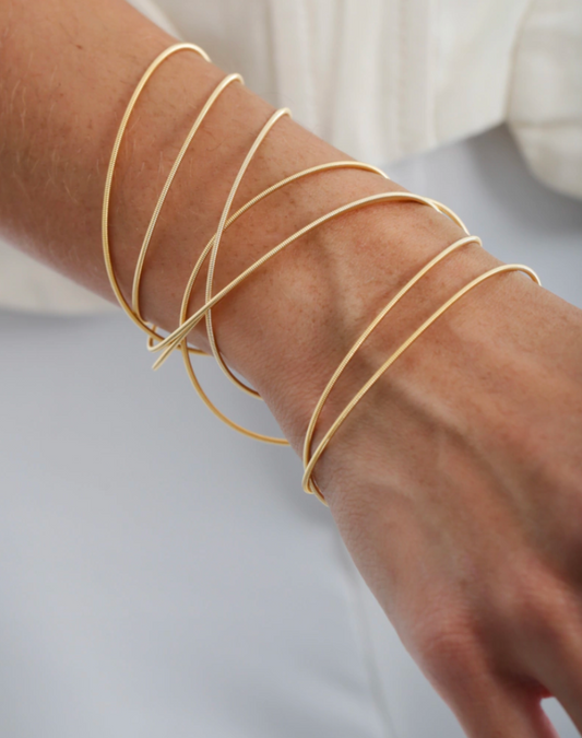 Guitar String Bracelet with Magnet Clasp in Gold